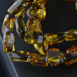 Baltic amber green color beads bracelet